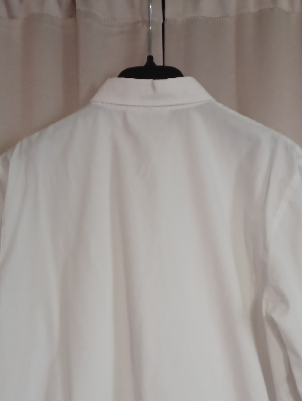 Talbots White Long Sleeve Button Front Shirt Textured Vertical Stripe Front - Picture 10 of 15